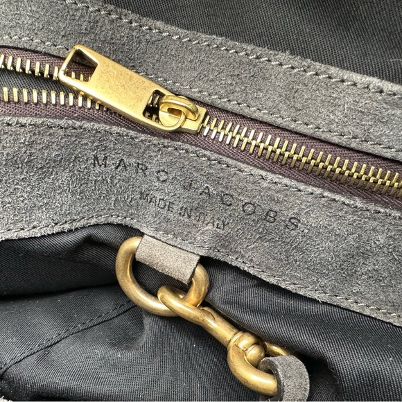 Rare Vintage Marc Jacobs Charcoal Grey suede weekender ! Made in Italy - Picture 5 of 8